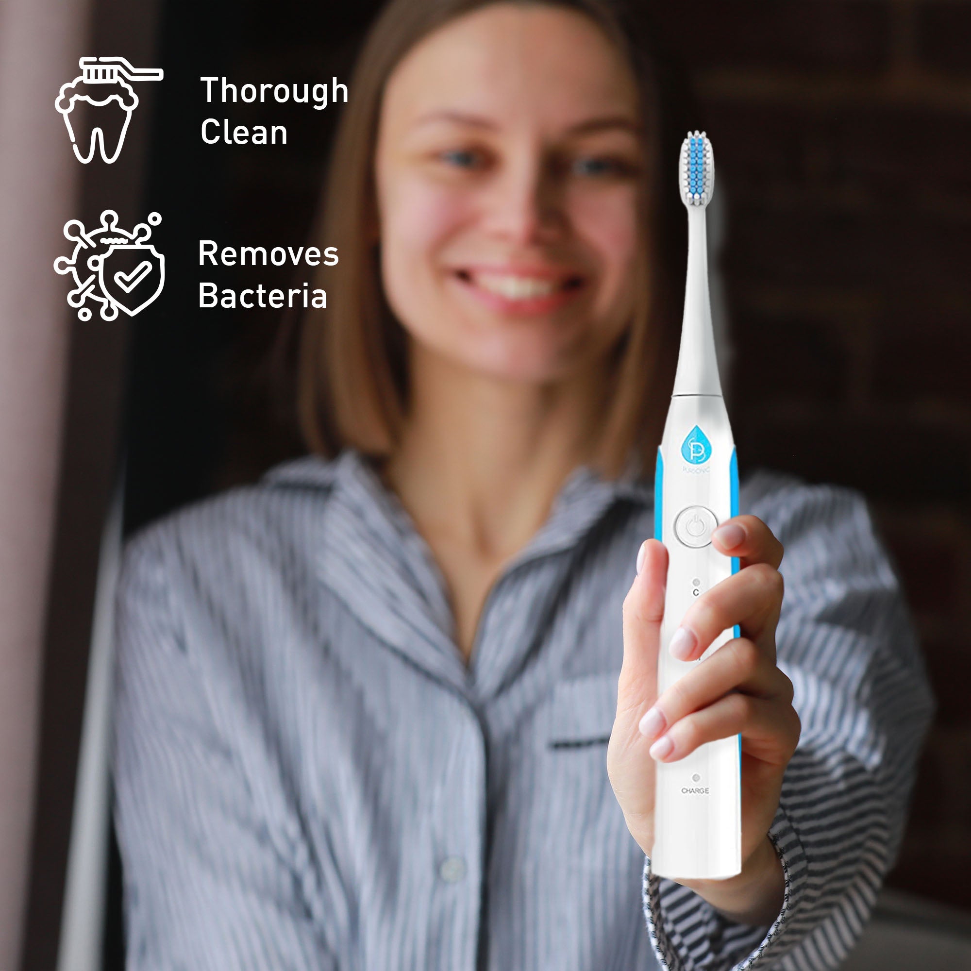 Pursonic Water Flosser & Sonic Rechargeable Toothbrush Bundle – Complete Oral Care System with UV Sanitizing Function